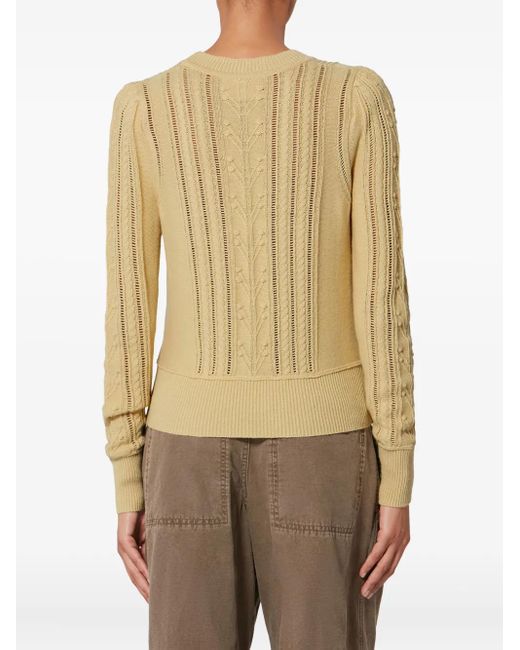 Isabel Marant White Kalyn Openwork Sweater