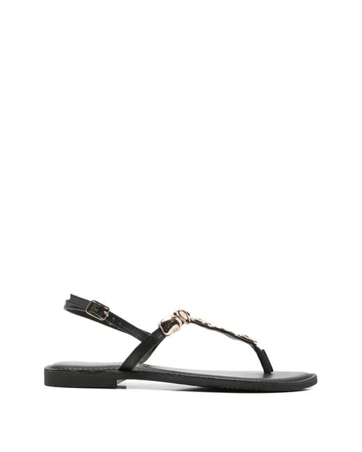 Carmela Black Embellished Leather Sandals