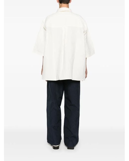 Willy Chavarria White Chemise Oversize Corcoran for men