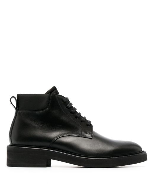 DSquared² Black X Manchester City Ankle Leather Boots for men