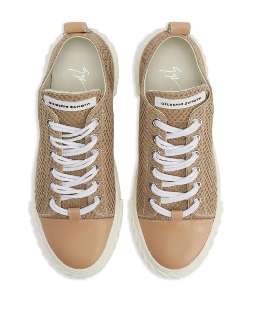 Giuseppe Zanotti Brown Blabber Lace-Up High-Top Sneakers for men