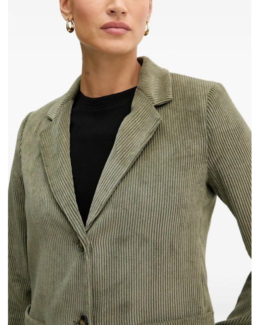 Benetton Green Corduroy Button Top