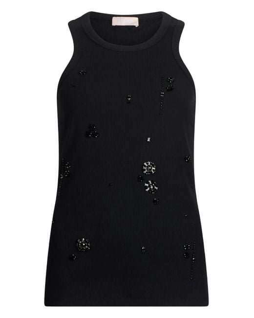 Liu Jo Embellished Tank Top Black