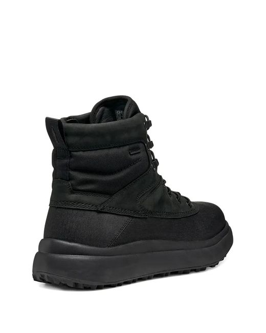 Geox Black Bottes Matelassées À Lacets for men