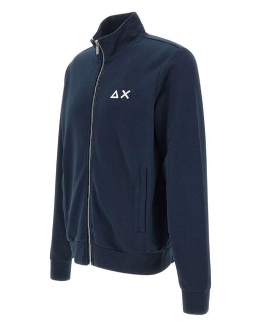 Sun 68 Blue Zip-Up Track Jacket for men