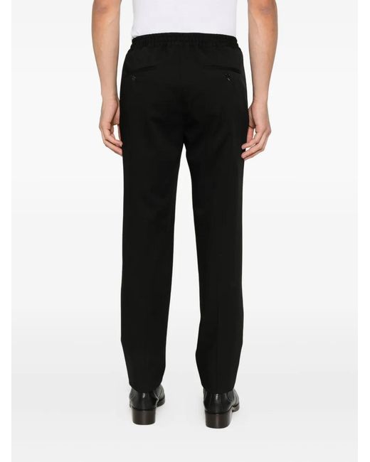 Incotex Black Drawstring Trousers for men