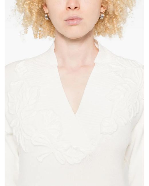 ERMANNO FIRENZE エンブロイダリー ワンピース White
