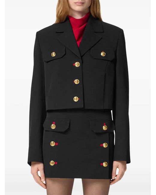 Versace Black Blazer With Open Lapels