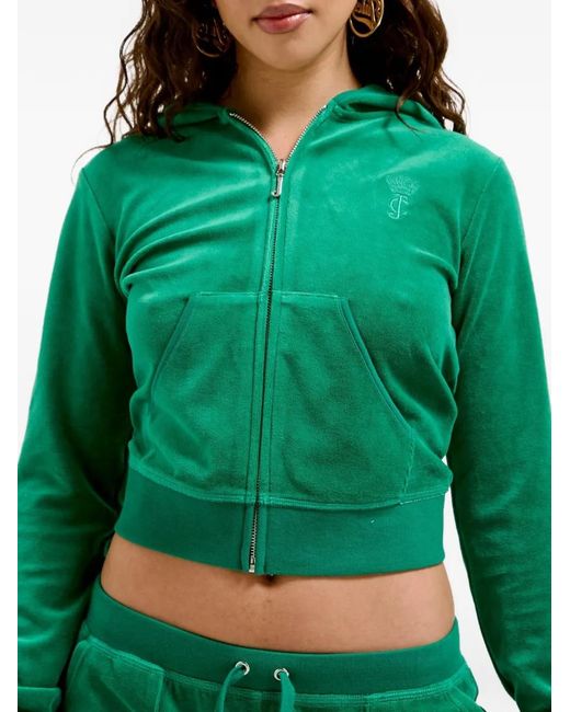 Juicy Couture Green Logo-Detail Hoodie