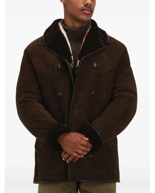 Fortela Brown Lemans Double-Breasted Jacket for men