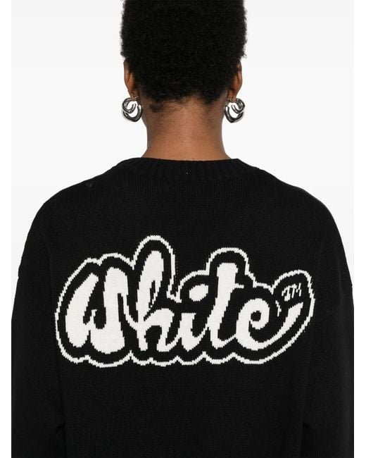 Off-White c/o Virgil Abloh Black Hand-Drawn Script Sweater