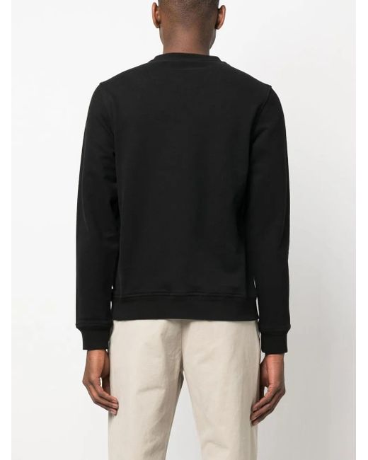 Belstaff Black Logo-Patch Cotton Sweatshirt for men