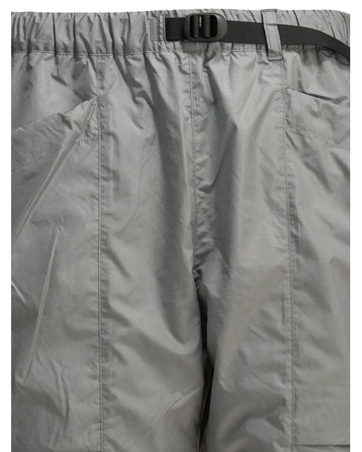 Goldwin Gray Belted Cargo Shorts for men