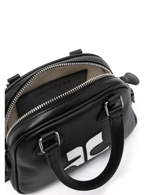 Courreges ボーリング レザーミニバッグ Black