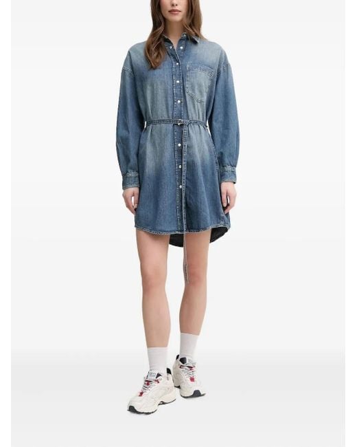 Joop! Blue Denim Shirt Mini Dress