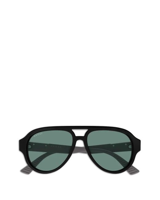 Gucci Green Pilot Frame Sunglasses for men