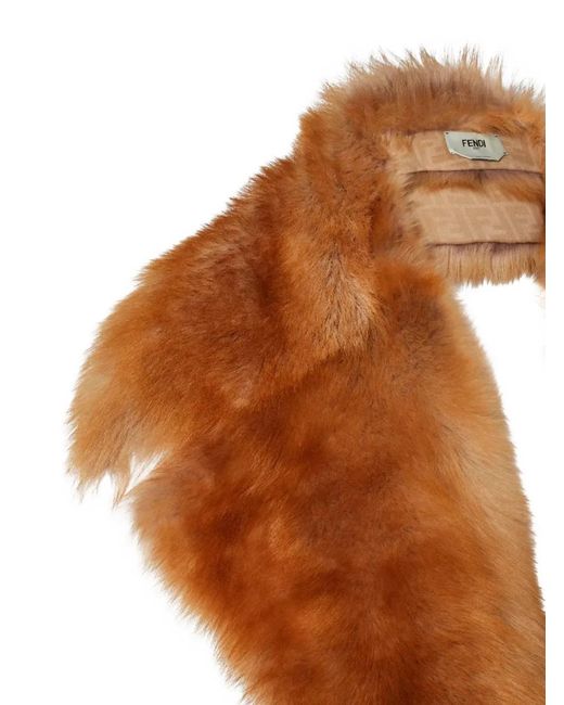 Fendi Brown Fur Scarf