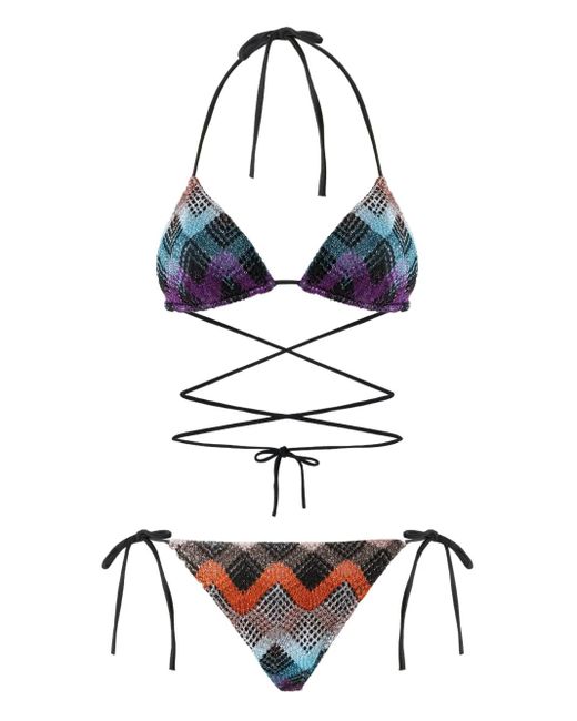 Missoni White Zigzag-Pattern Bikini