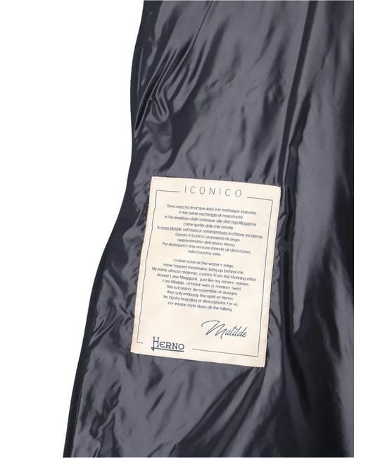 Herno Blue Matilde Quilted Coat
