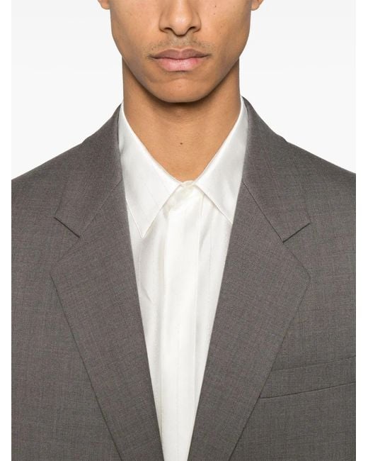 Saint Laurent Gray Wool Chin㨠Jacket for men