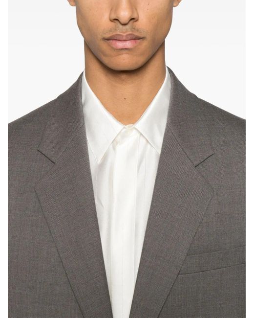 Saint Laurent Gray Wool Chin㨠Jacket for men