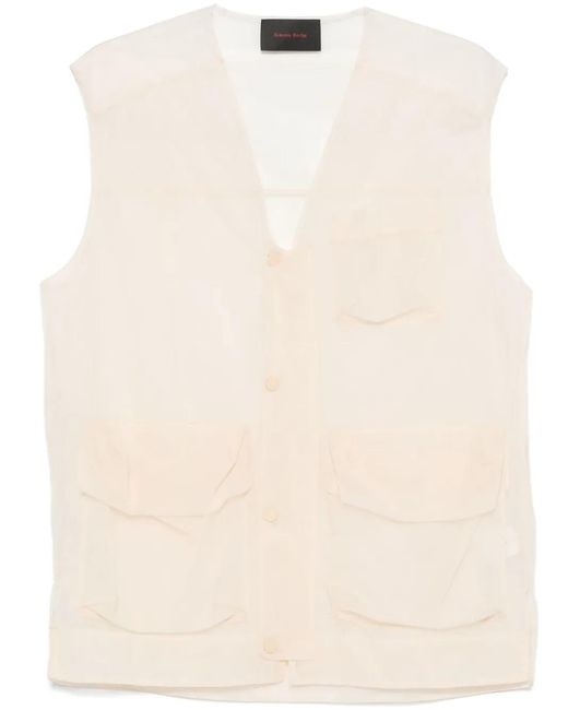 Simone Rocha Cargo Gilet in het Natural voor heren