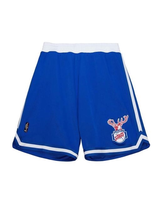 Mitchell & Ness Hwc Basketbalshorts in het Blue voor heren