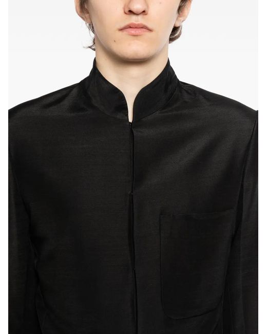 Samuel Guì Yang Black Mandarin-Collar Jacket for men