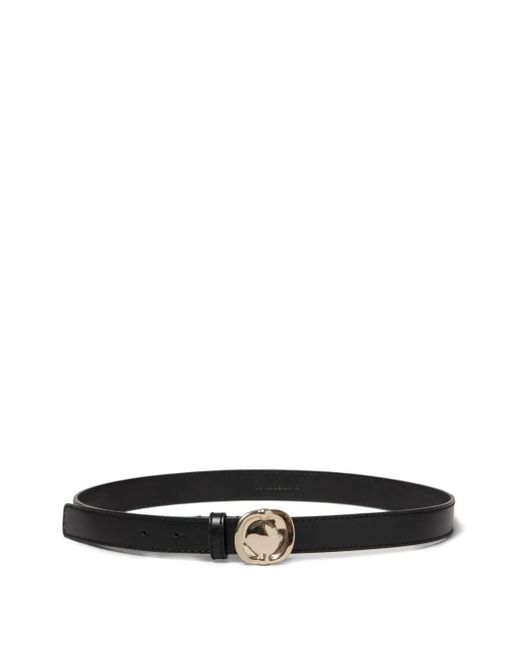 Claudie Pierlot White Buckled Leather Belt