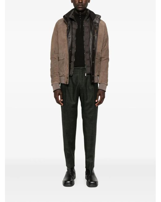 Moorer Brown Button-Fastening Flap-Pocket Jacket for men