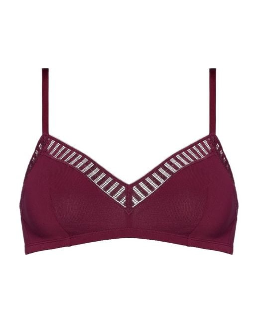 Eres Purple Madeleine Triangel-Bh Mit Grafischer Spitze