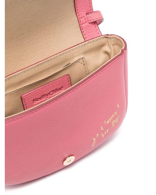 See By Chloé Pink Hana Mini Leather Crossbody Bag
