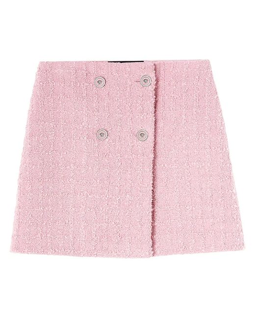 Versace Pink Tweed Mini Skirt