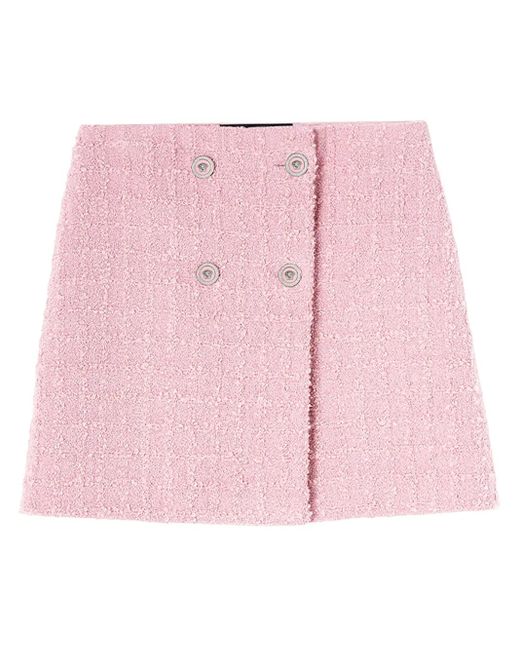 Jupe Texturée À Taille Haute Versace en coloris Pink