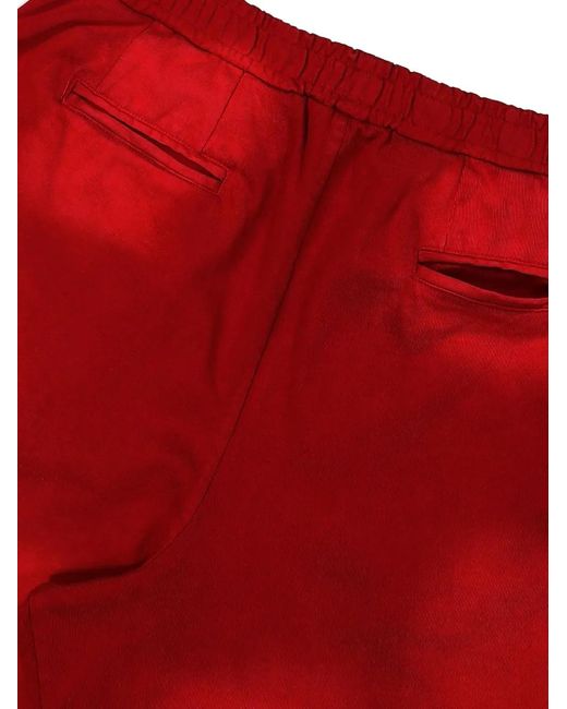 424 Red Ripped Side-Stripe Track Trousers for men