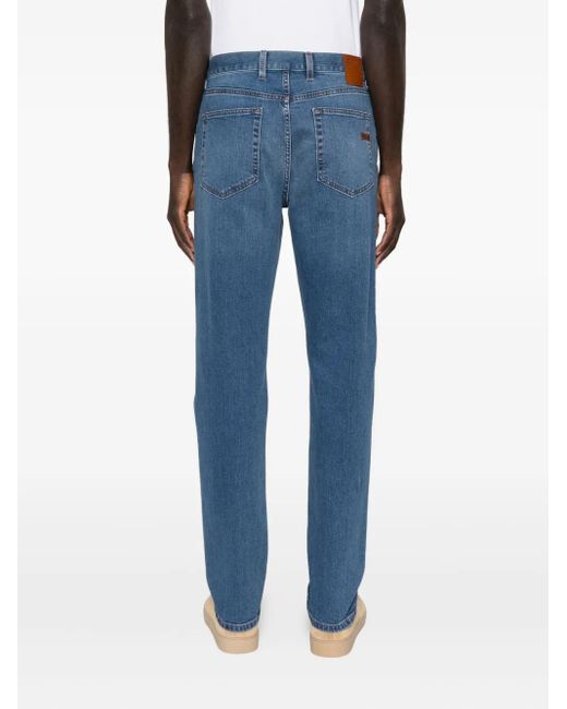 Zegna Blue Five-Pocket Jeans for men
