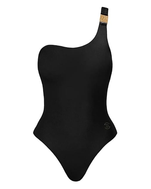 SOFIA ERHAN Black One-Shoulder Swimsuit