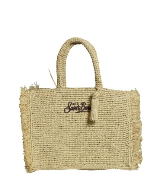 Mc2 Saint Barth Metallic Saint Barth Fringed-Edge Tote Bag