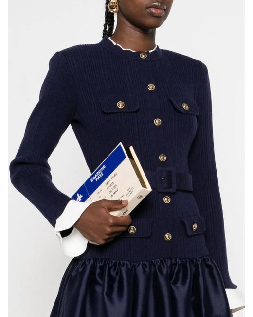 Olympia Le-Tan Blue Boarding Pass Clutch