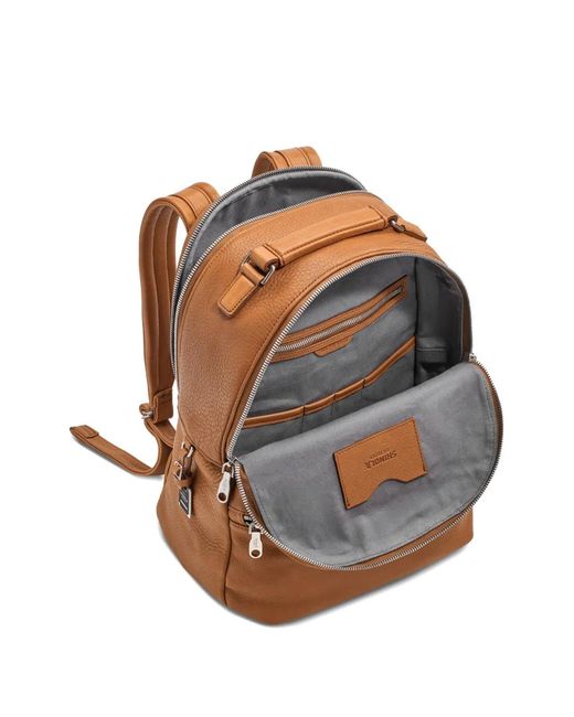 Shinola Brown Runwell Zipped Backpack