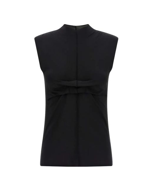 MISENITHE Black Twist-Detail Sleeveless Top