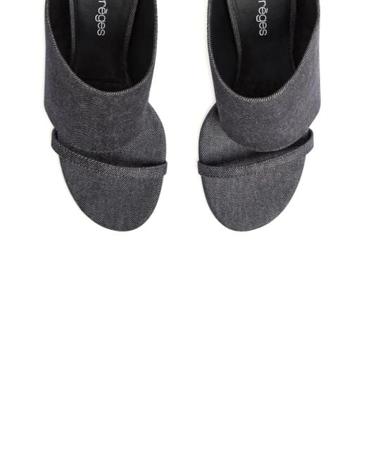 Courreges Blue Oblique Sandals