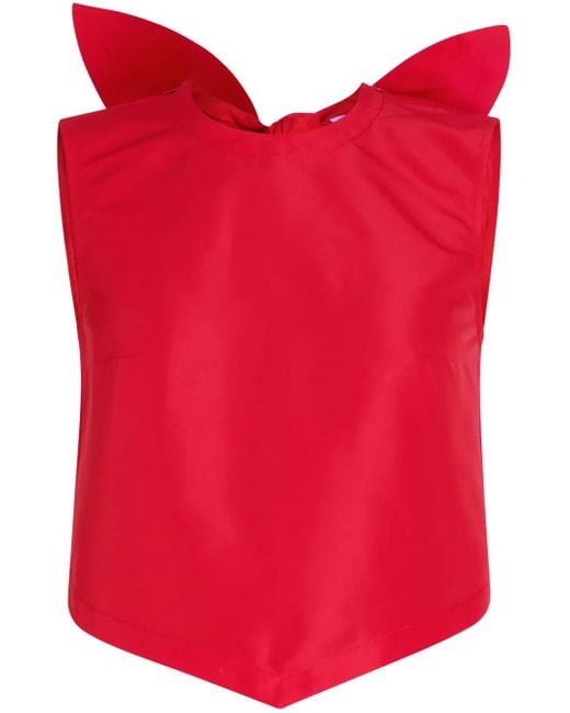 Patou Red Faille Scarf Top