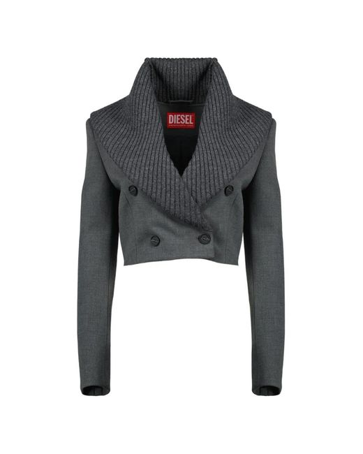 DIESEL Black G-Olden Button Shawl Collar Jacket