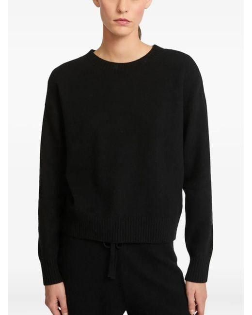 Yves Salomon Black Wool Crew-neck Sweater