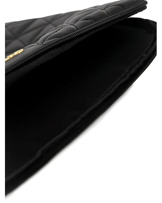 Guess Black Quilted Laptop Case