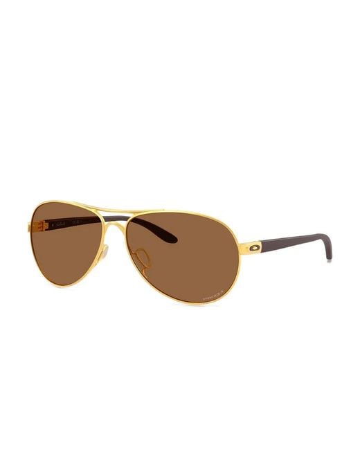Oakley Brown Pilot-Frame Sunglasses