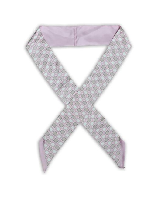 Tagliatore Pink Geometric-Print Neckerchief