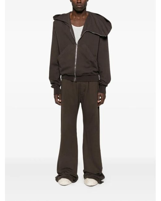 Rick Owens Brown Drawstring Wide-Leg Trousers for men