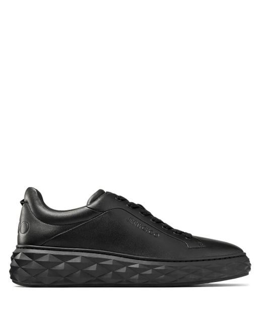 Jimmy Choo Diamond Maxi Leren Sneakers in het Black voor heren